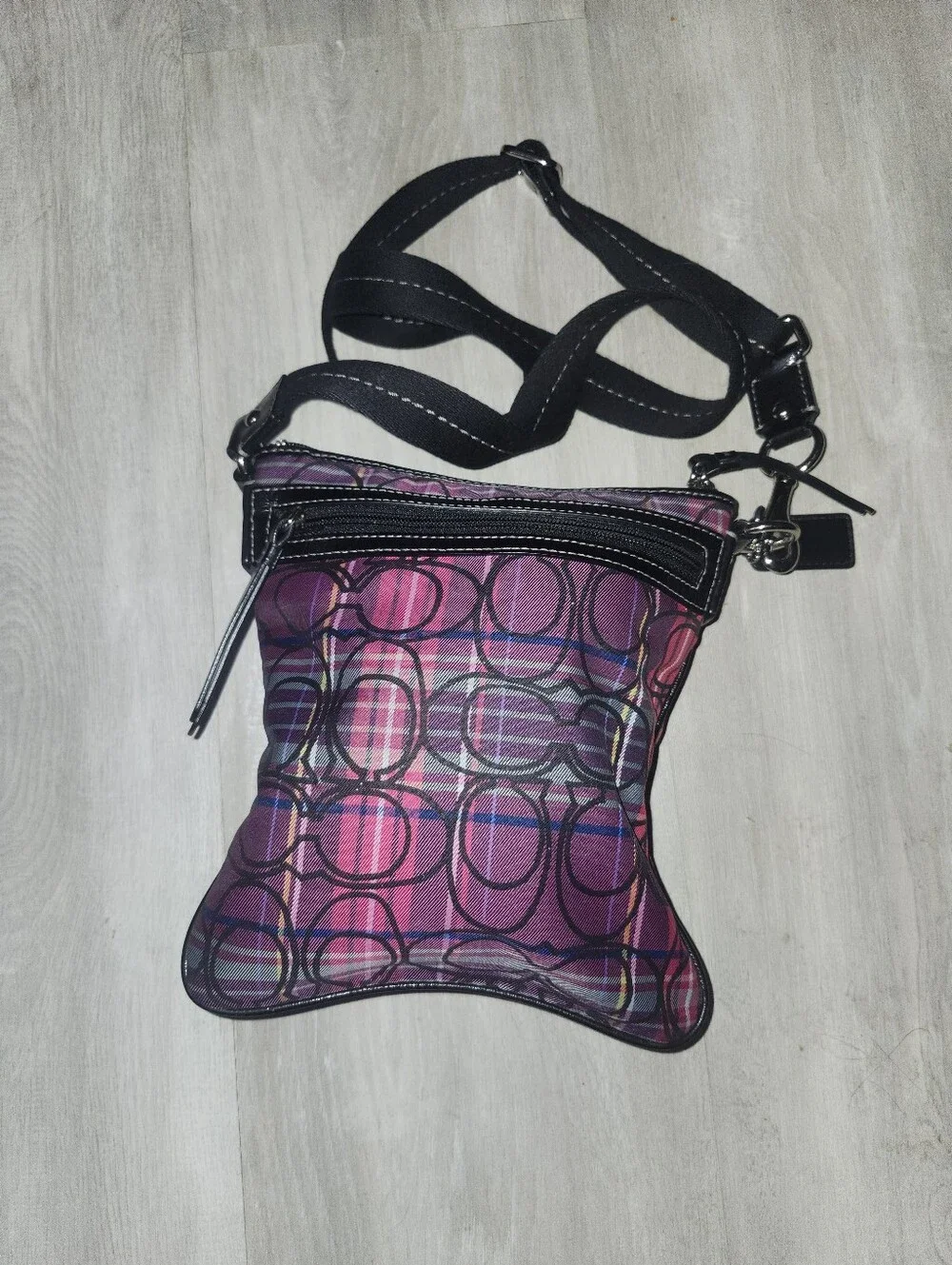 Coach Poppy Tartan Plaid Swingpack Crossbody